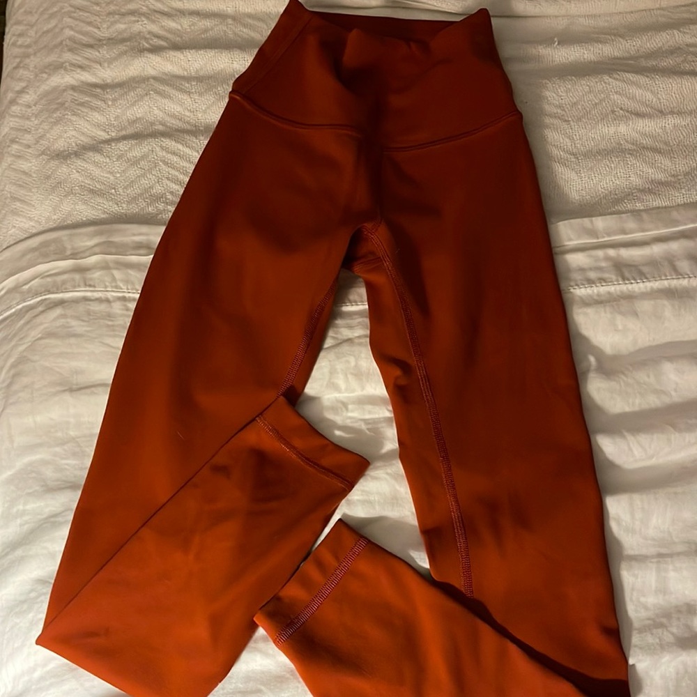 Lululemon burnt orange legging like brand new